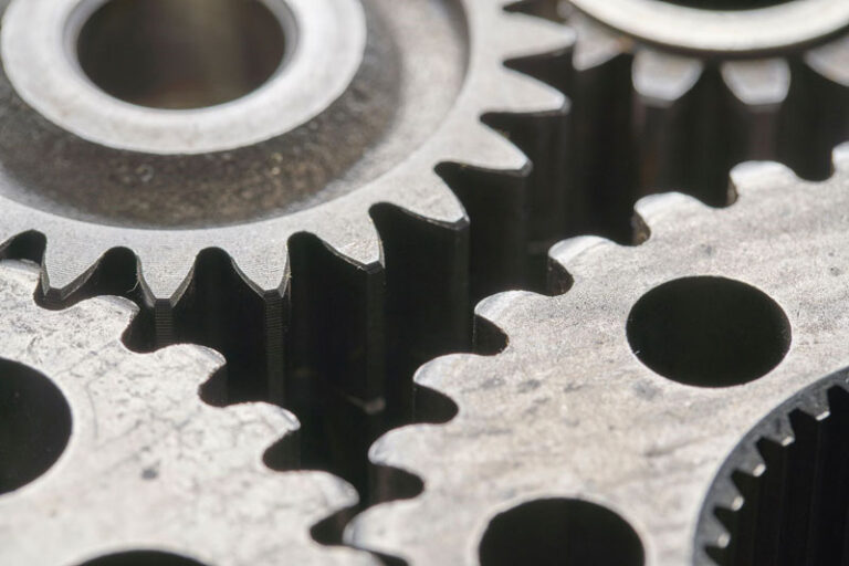 Close up of gears.