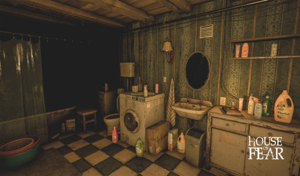Bathroom inside the house of fear.